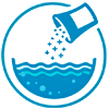 Icon for adding salt to pool for salt chlorination
