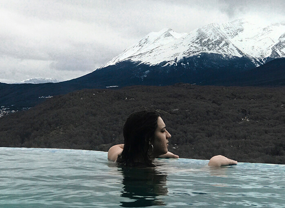 Salzelektrolyse-Pool Winter